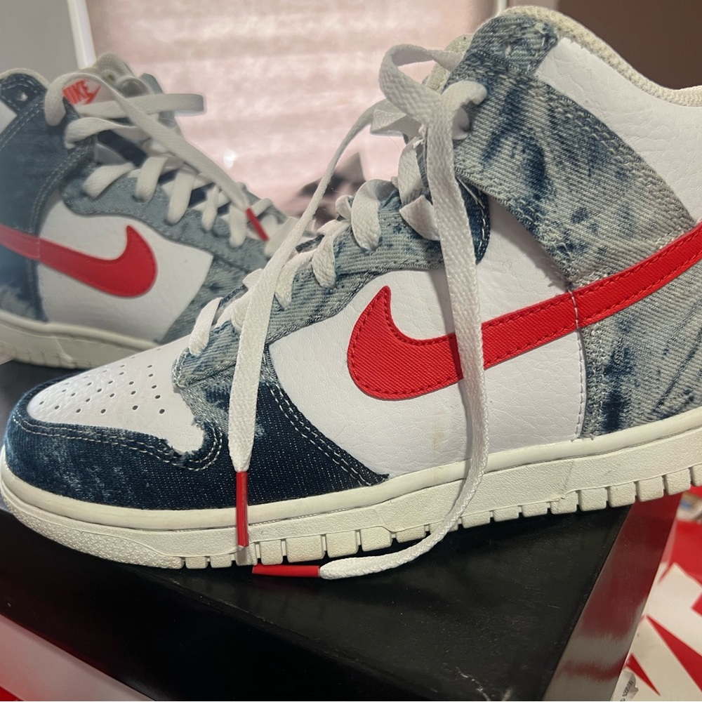 Women’s Nike dunk high size 6 denim